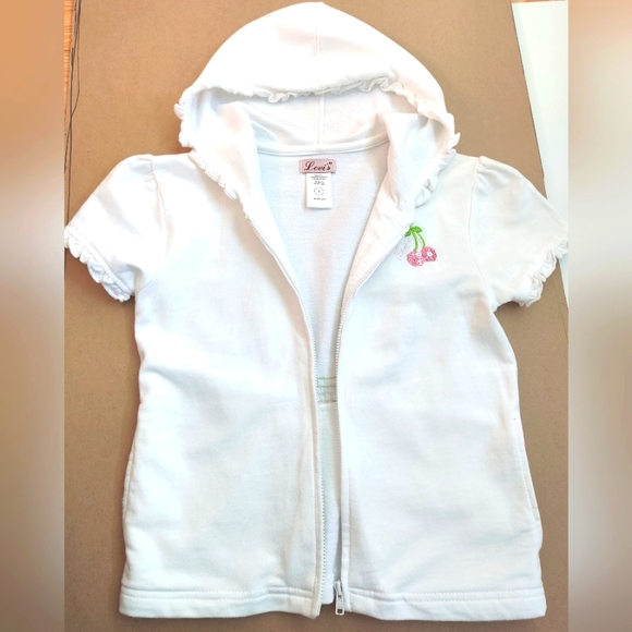 Levi's Kids White Hoodie full zip up Spring Jacket size 5 - Picture 9 of 11